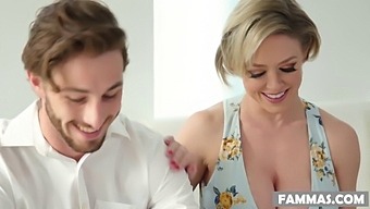 Sexy Milf Gets A Facial From Stepson